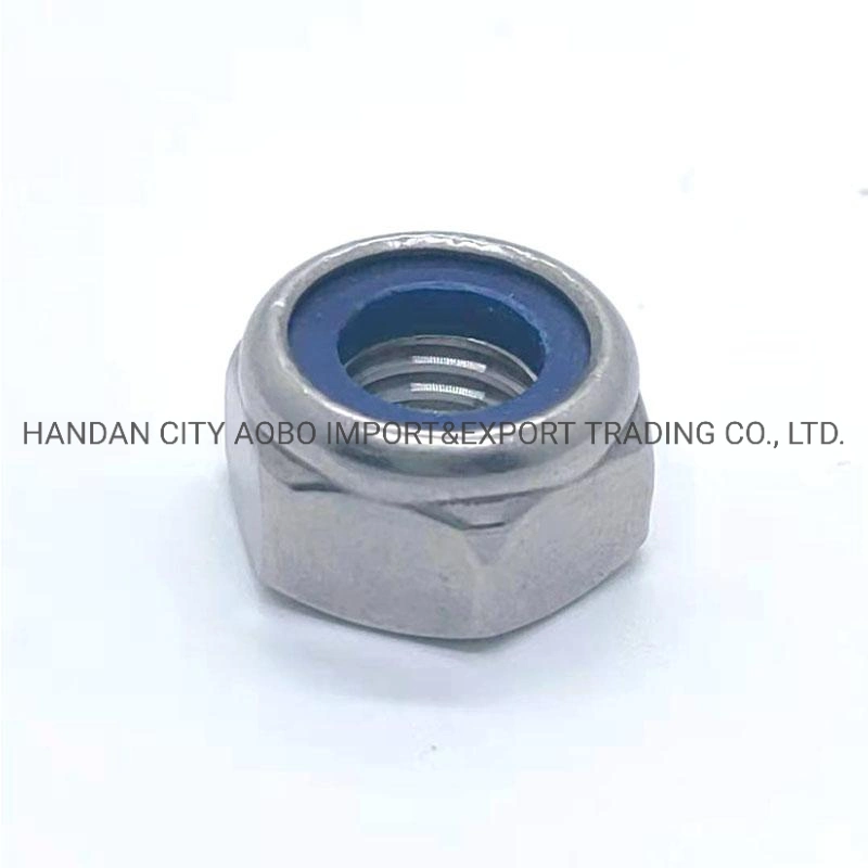 Hardware DIN 985 Nylon Insert Lock Nut Hex Lock Nut A2/A4 Stainless Steel Nut