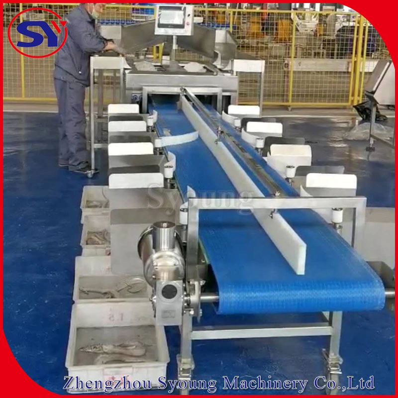 High Accuracy Fish Chicken Duck Breast Sorting Machine Conveyor Checkweigher