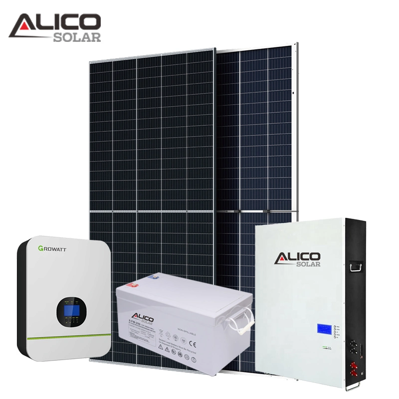 100kw 150kw Energy Storage Station Complete Hybrid PV Power Solar System with 10kwh 20kwh Battery Backup Alicosolar Home Solar Panel System Kits