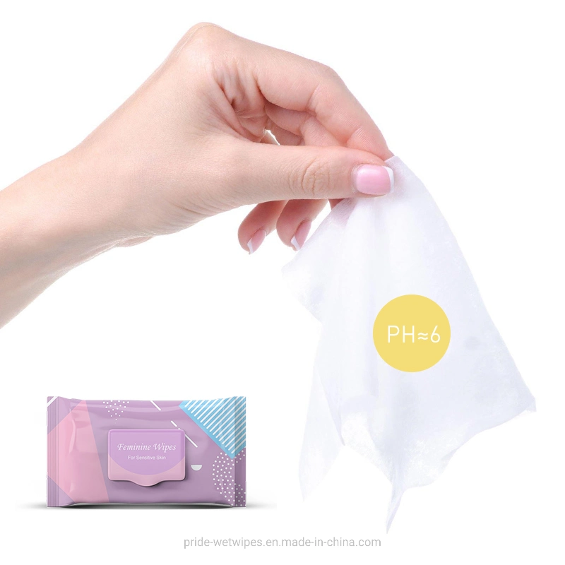 Flush Wet Feminine Wet Wipes Custom Logo Tissue to Clean Face