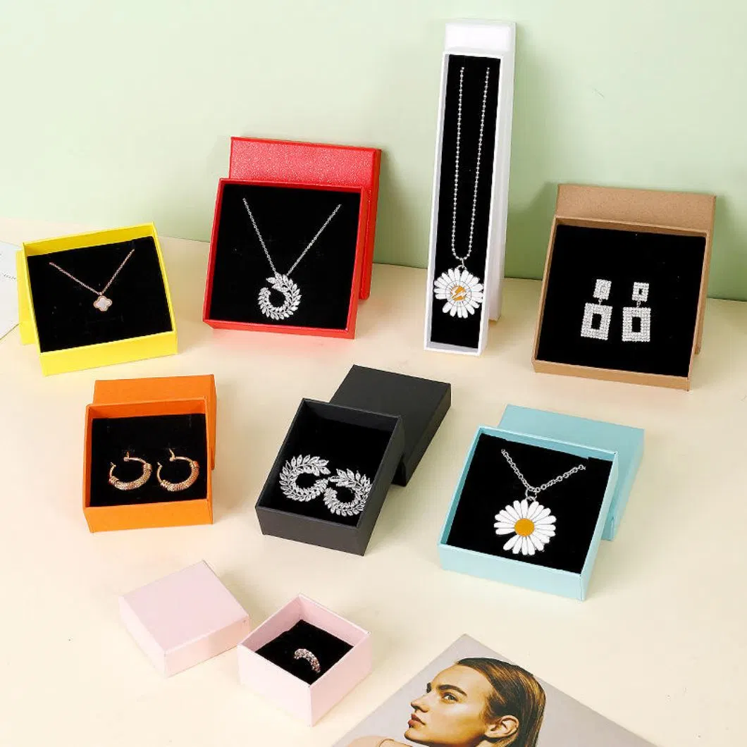 Custom Logo Cardboard Personalised Bracelet Earring Wedding Ring Jewellery Set Packaging Empty Sliding Drawer Gift Jewelry Box