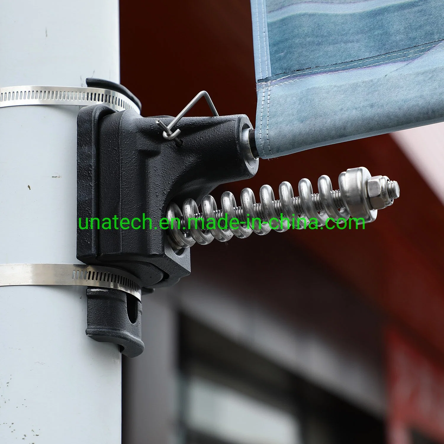 Banner Lamp Pole Flex Spring Bracket Hardware Media Ads Image Round Arm