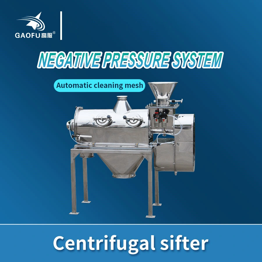 Industrial Vibrating Screen Flour Sieve Centrifugal Airflow Sieving Vibration Sifter Machine