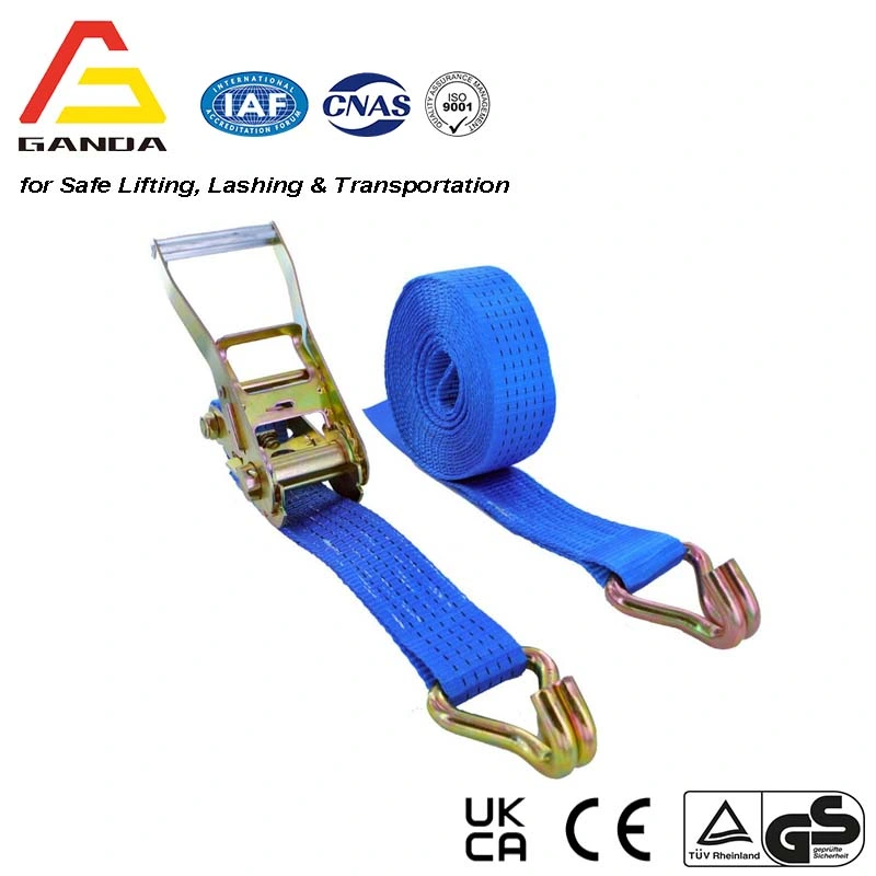 50mm-3t-9m Ratchet Tie Down/Tie Down Strap/Webbing Tie Down/Cargo Lashing/Cargo Tie Down/Lashing Tie Down/Tie Down Strap/Polyester Ratchet Lashing Factory