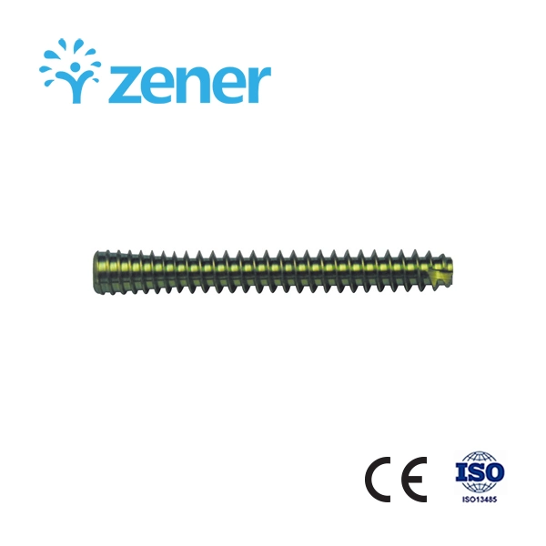 Espada sin cabeza de tornillo de compresión de huecos, aleación de titanio, implante de Ortopedia, Traumatología, Cirugía, instrumento médico, con CE/ISO/FDA, pequeño fragmento