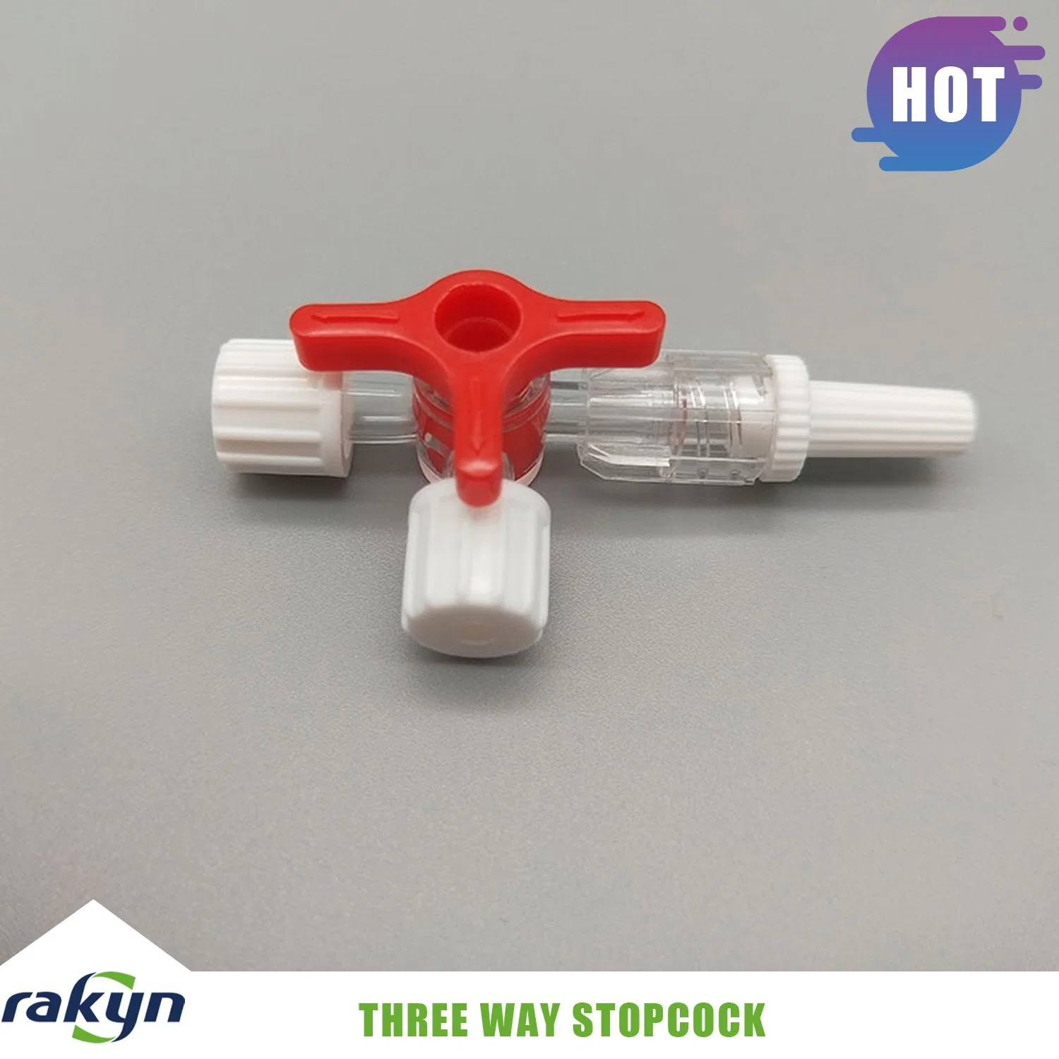 Medical Disposable Triple Ports Valve with Two Female Luer Lock