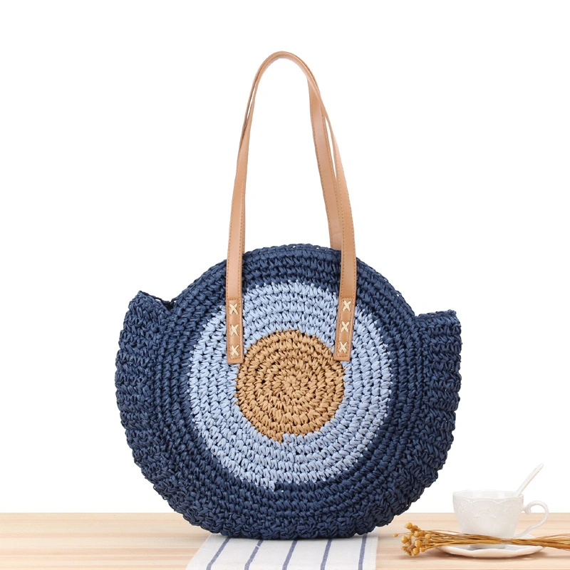 Einfache Handgemachte Baumwolle Seil Stroh Frauen Handtaschen Vintage Häkeln Macrame Beach Taschen Clutch Geldbörsen und Handtaschen Damen