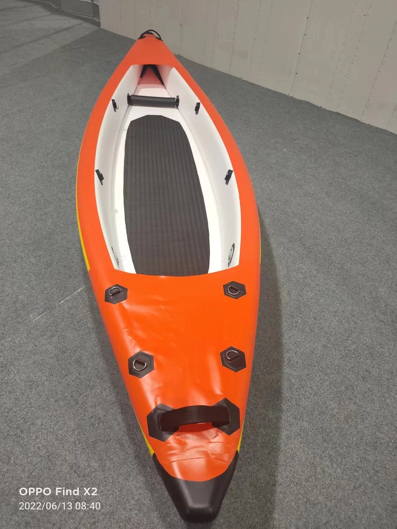 Una persona Drop Stitch Canoa plegable barco de pesca mar aguas bravas kayak inflable con accesorios