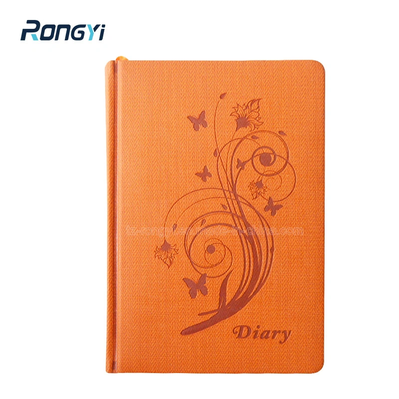 2024 Customized A5 Stationery Notebook Hardcover PU Leather Embossing Logo Diary