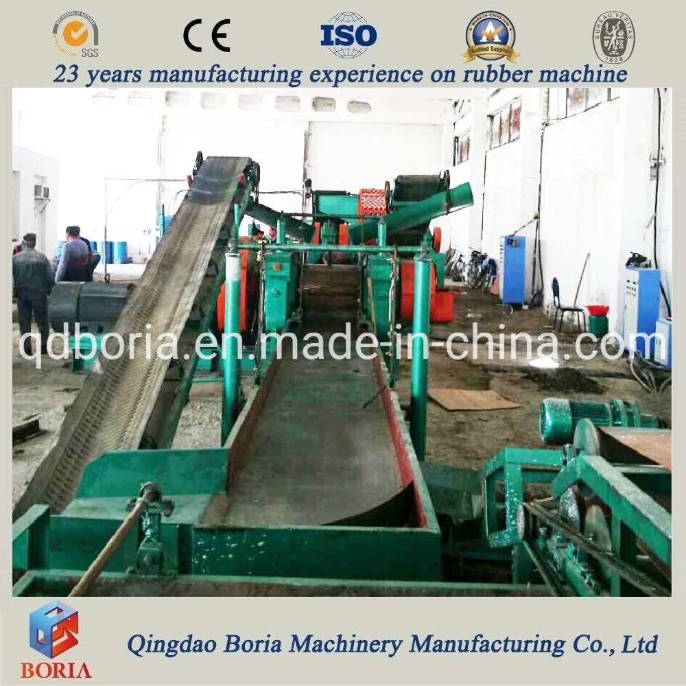 Semi-Auto Waste Tyre Reycling Line Rubber Powder Production Equipment