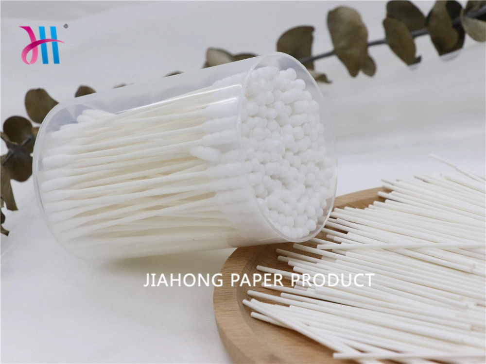 Umweltfreundlicher Einweg-Baumwollknospen, Weißer Papierstab