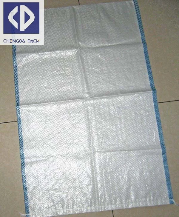 Laminado blanco de la bolsa de rafia bolsas tejidas PP 50 Kg de arroz de alimentación de aves de corral bolsa