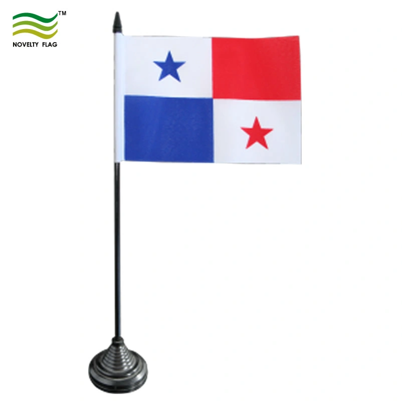 Custom Polyester Economy Plastic Mini Table Desktop Company Flag (B-NF09P04008)