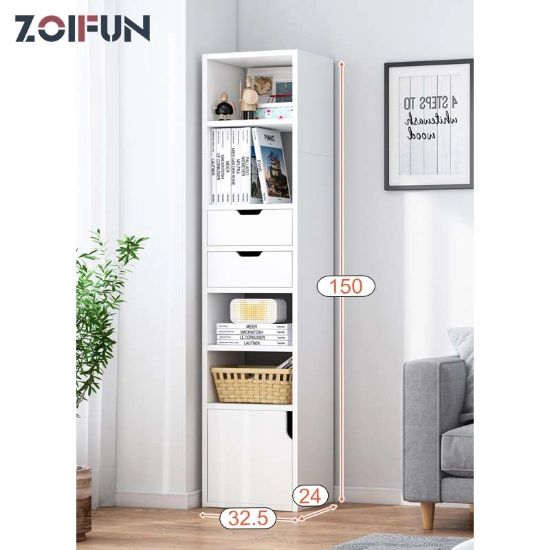 Book Shelf Modern Wooden Antique Corner Bookcase Home Office Furniture Bookcase Book Cabinet