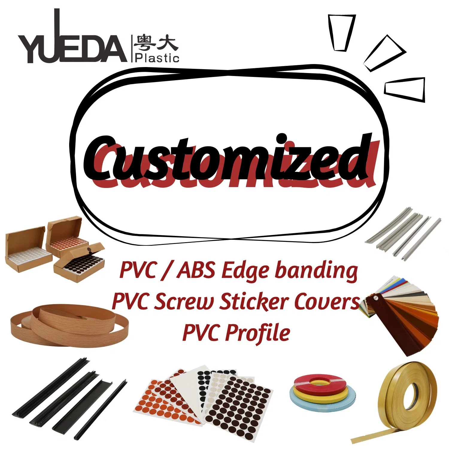 Solid Color/ Pitted-Surface PVC /ABS Edge Trim/PVC Edge Lipping/Banding for Furniture Cover