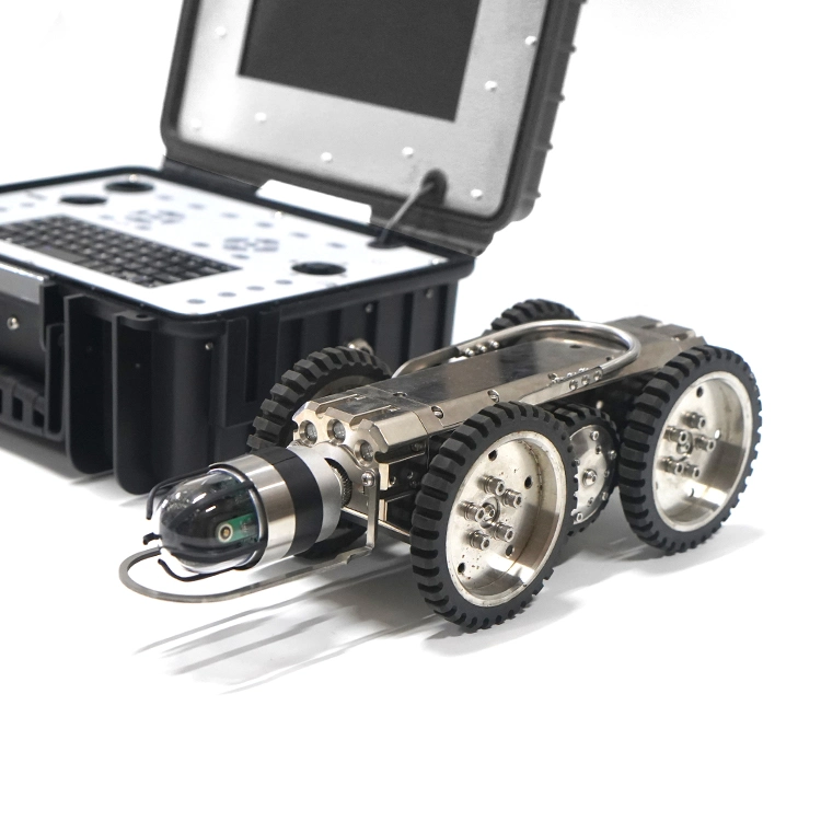 360 Grados Rotar Sistema de Inspección de Tuberías a Prueba de Agua Robot Rastreador Cámara CCTV