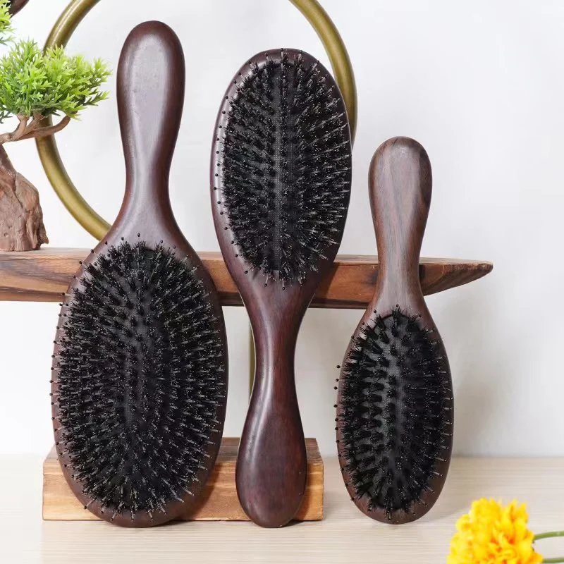 Wholesale/Supplier Ebony China Pig Bristle Massage Hair Tool Hair Brush Comb