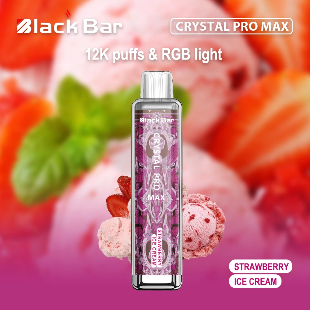 Factory Pirce Best Selling Crystal 12K puff Vapes Black Bar PRO Max 4000 puffs 10000 puffs 0% 2% 5% nicotina Sal cigarro Atacado I macaco descartável