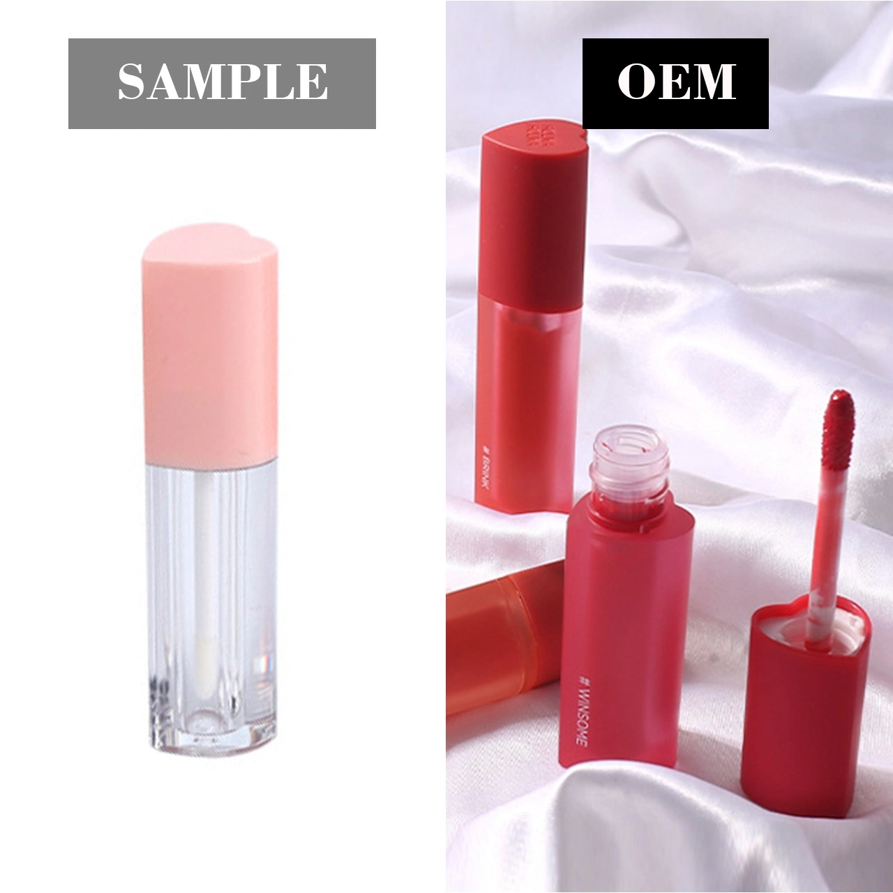 Irregular Design Ins Amazon Heart Shape Lipgloss Tube DIY Lipgloss