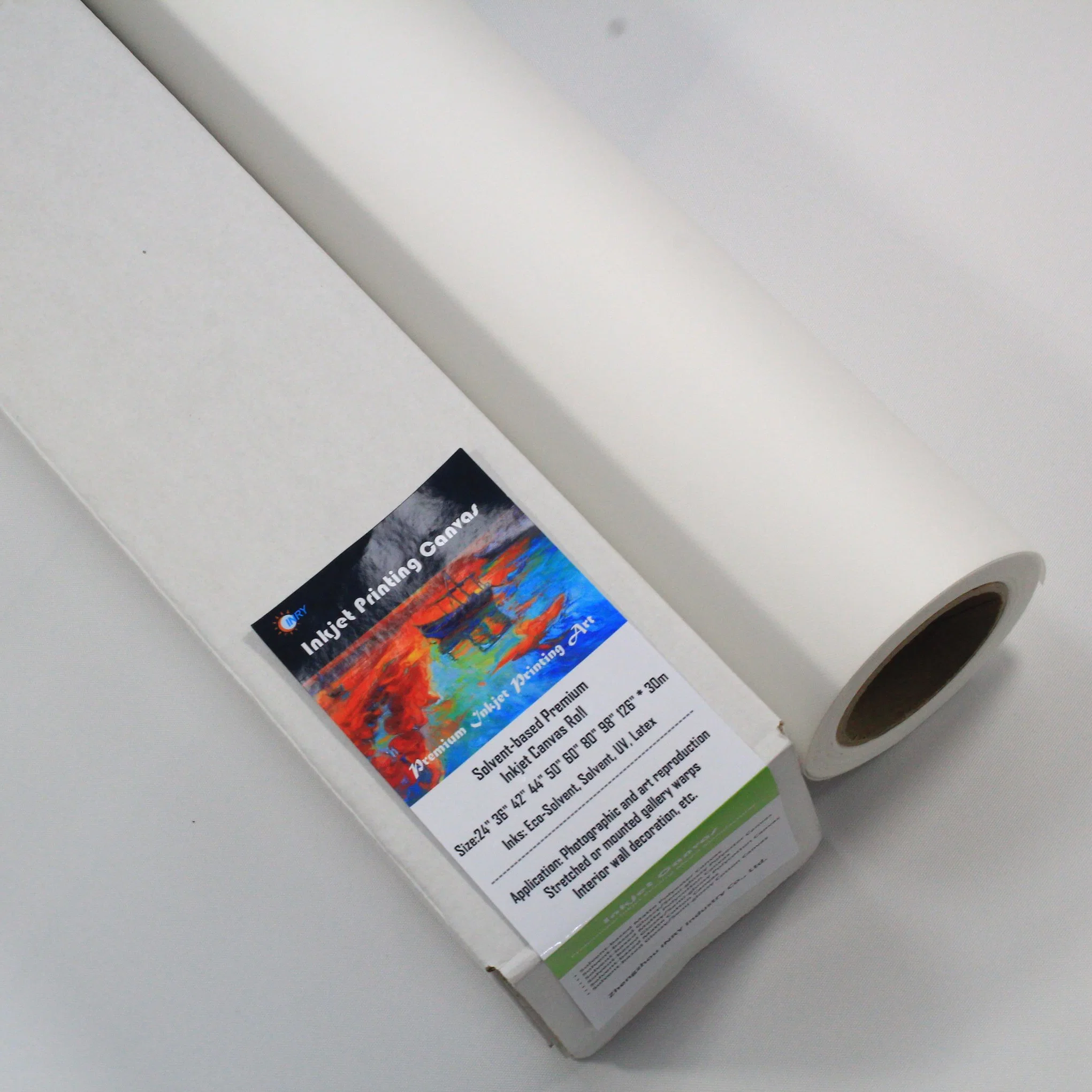 Wide Format Matte Polyester/Cotton/Poly-Cotton Inkjet Canvas Roll for Art Printing