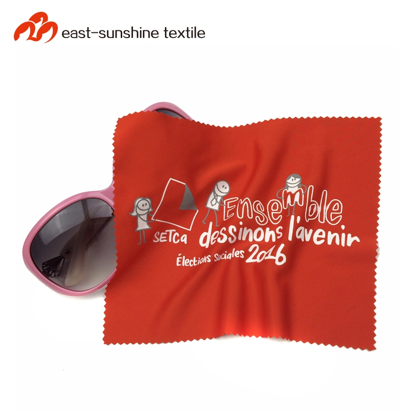 Promotion Custom Full Color Sublimation Printed Microfiber Velvet Optical Lens Cleaning Cloth