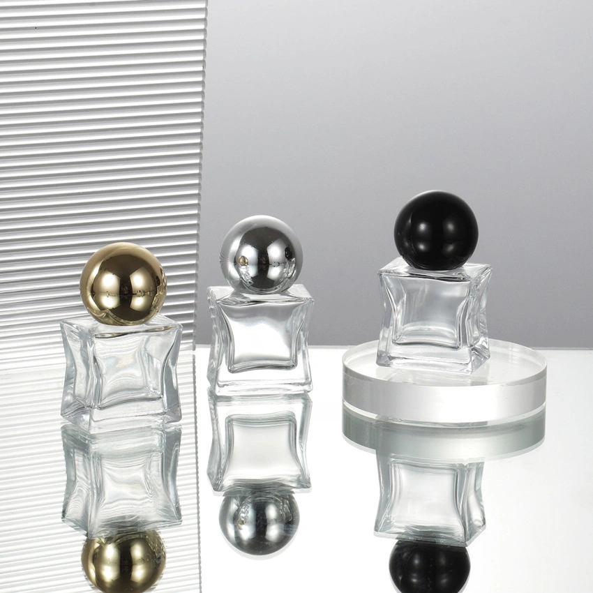 Wholesale/Supplier Luxury Sample Perfume Bottle 15ml Crimp Clear Glass Empty Perfume Atomizer with Ball