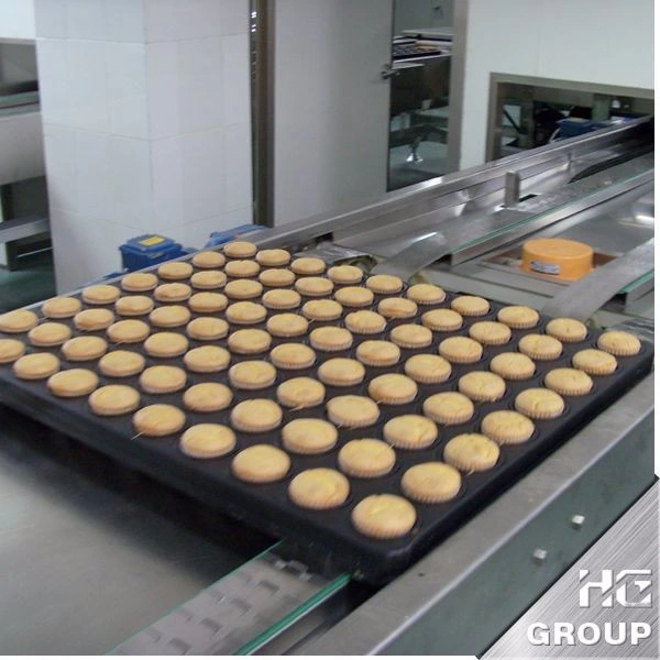 Soft and Tender Cup Cake Production Line with High Capacity/ Stainless Steel Custard Cake Making Machine