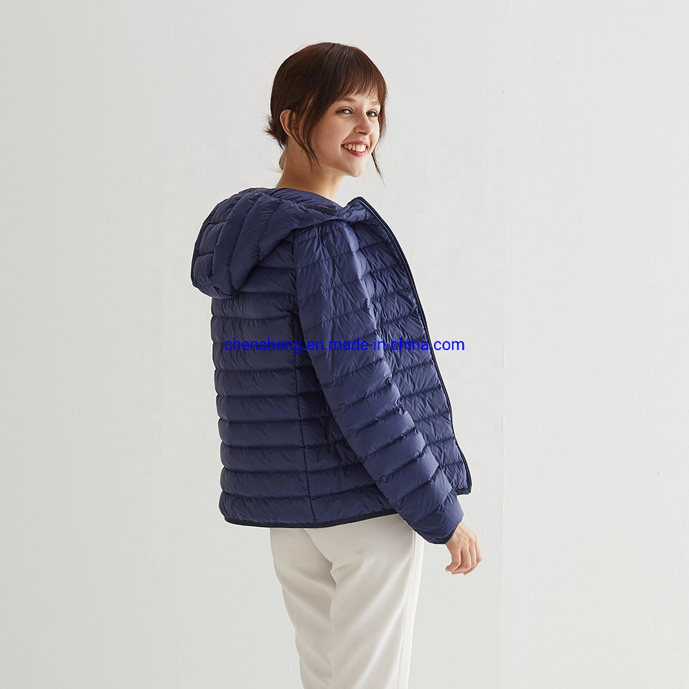 Women Down Parkas 90% White Duck Down Ultra Light Jacket Winter Outwear Hooded Coat Jacket