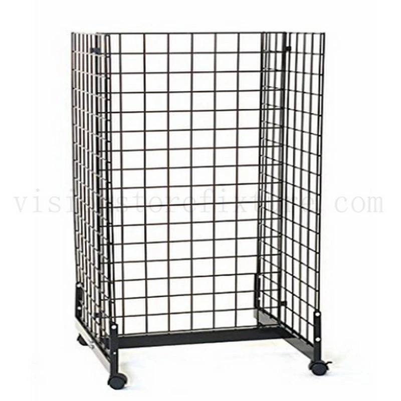 Customized Gondola Grid Racks Display Wire Shelving Retail Store Fixture