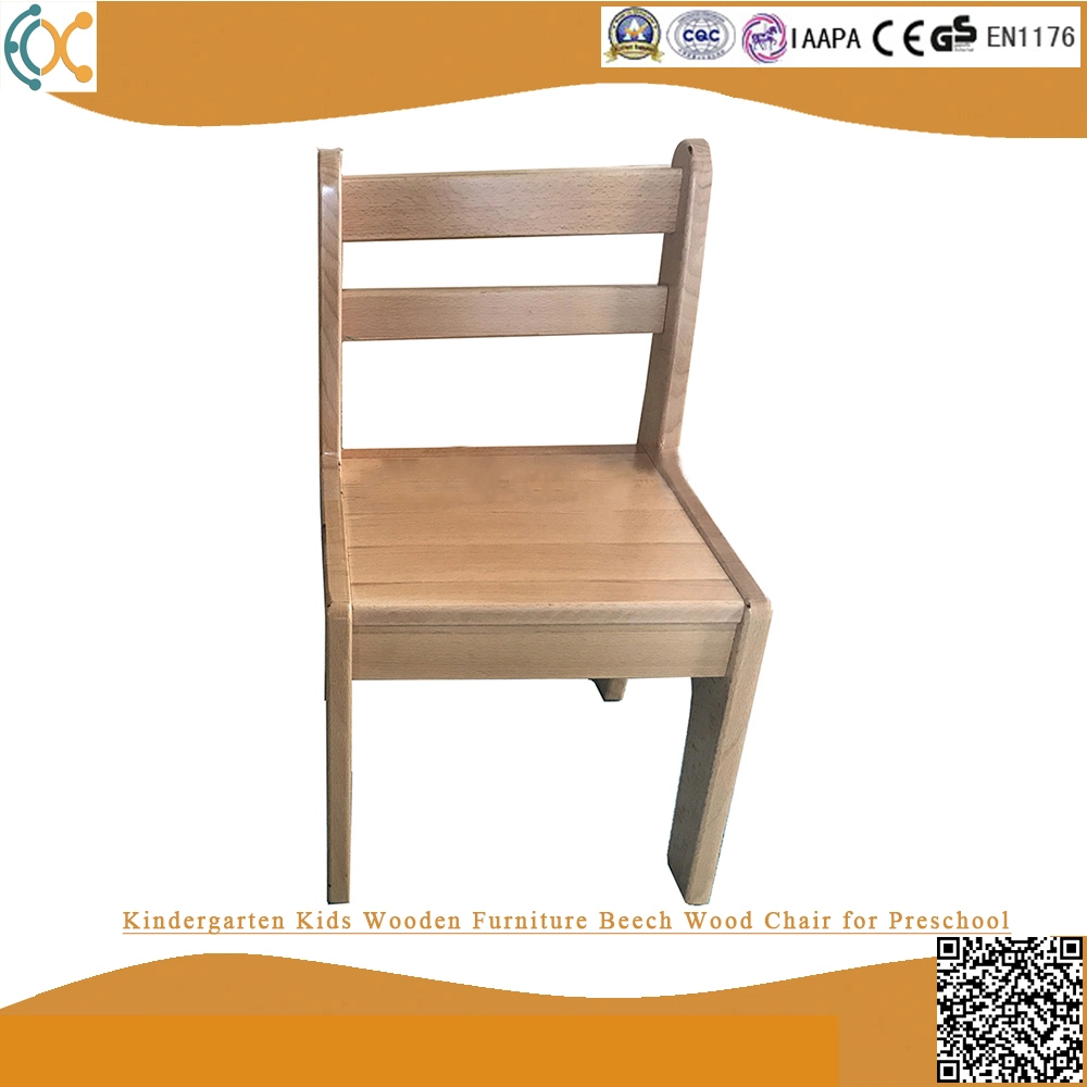 Kindergarten Kids Wooden Furniture Beech Wood Chair for Preschool