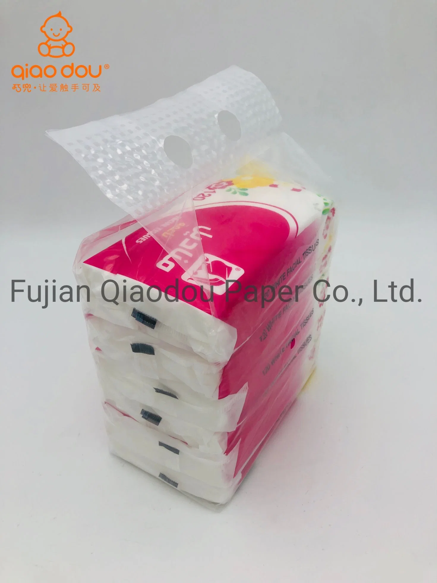 Qiaodou Virgin Wood Pulp High quality/High cost performance Big Discount Cheap Price Facial Paper Tissue