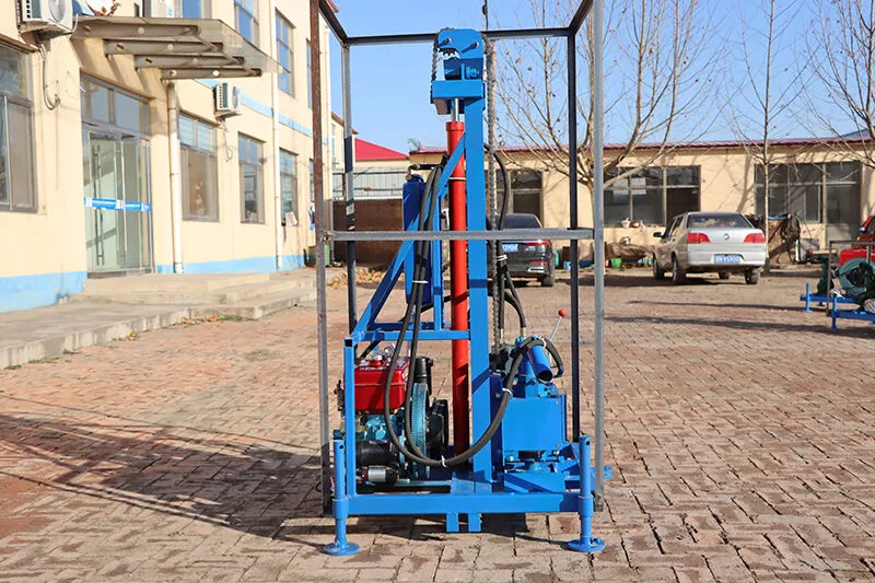 22HP Small Portable Diesel Trailer Mounted Rock Core Borehole Drill Machine 150m Hydraulic Rotary Mine Hole Deep Water Bore Well Drilling Rig