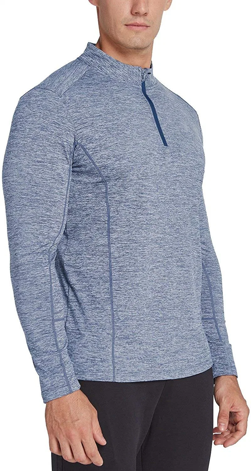 Großhandel/Lieferant Herren 1/4 Zip Pullover Laufshirts Langarm Tops Aktiver Verschleiß