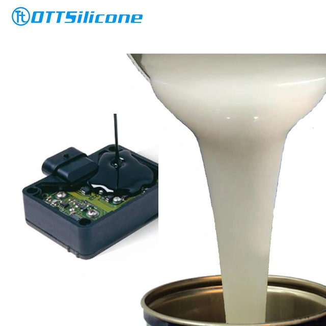 for Black Fireproof Electronic Components Potting Liquid RTV2 Silicone Rubber