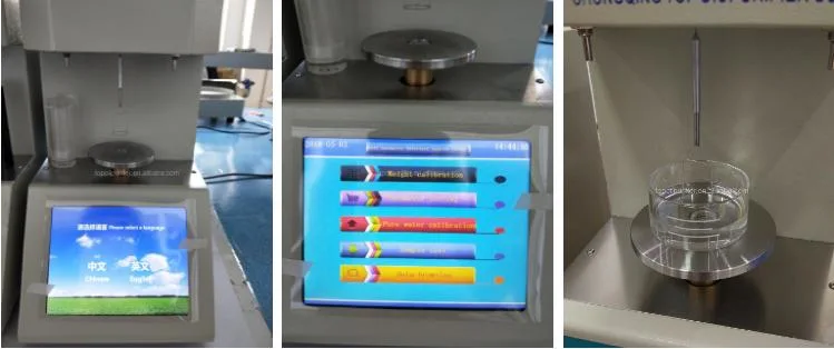 Автоматический анализатор натяжения трансформаторов для лица метод испытания платинового кольца Тестер натяжения жидкостной поверхности