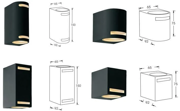 La luz exterior EMC CE IP54 de aluminio redondo China llevó con alta calidad