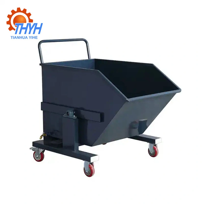 Hot Sale Dumping Hopper Waste Portable Dump Hopper with Hand Push Construction Waste Container