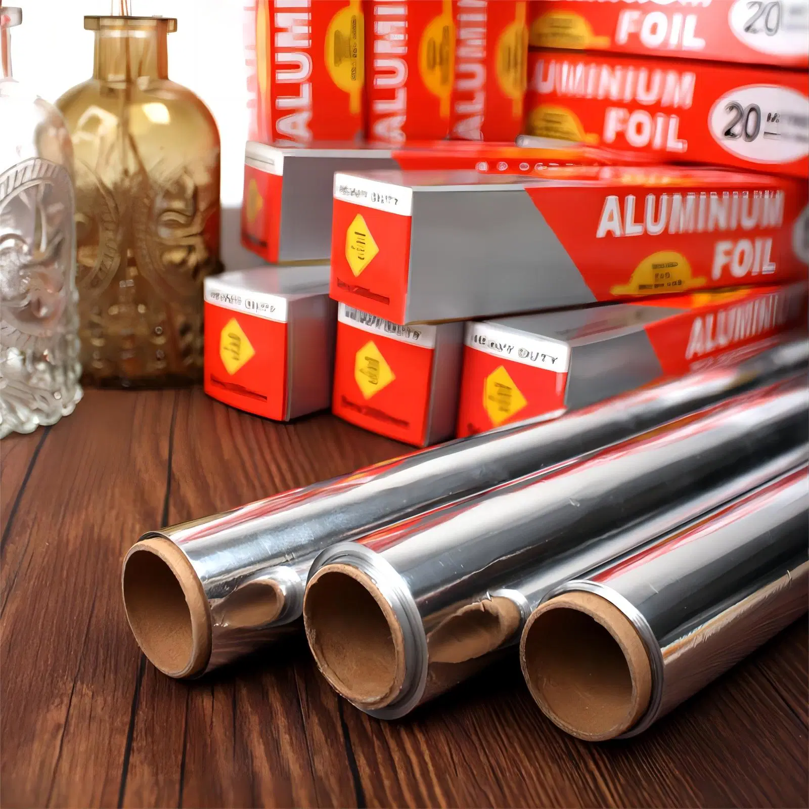 OEM Kitchen Household Single Zero Micron 30cm Food Package Roll 8011 O Aluminum Foil