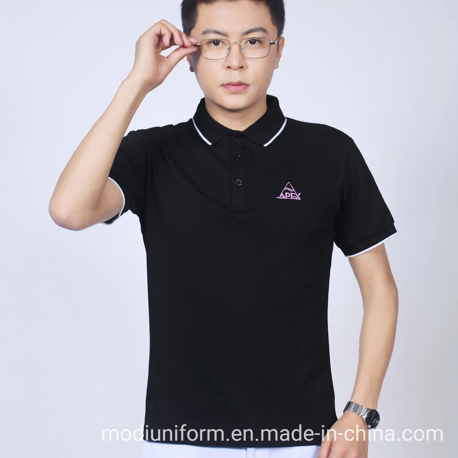 Polo 100 % coton à broderie avec logo personnalisé pour unisexe Slim FIT Polos nouvel été vêtements de mode pour hommes de marque