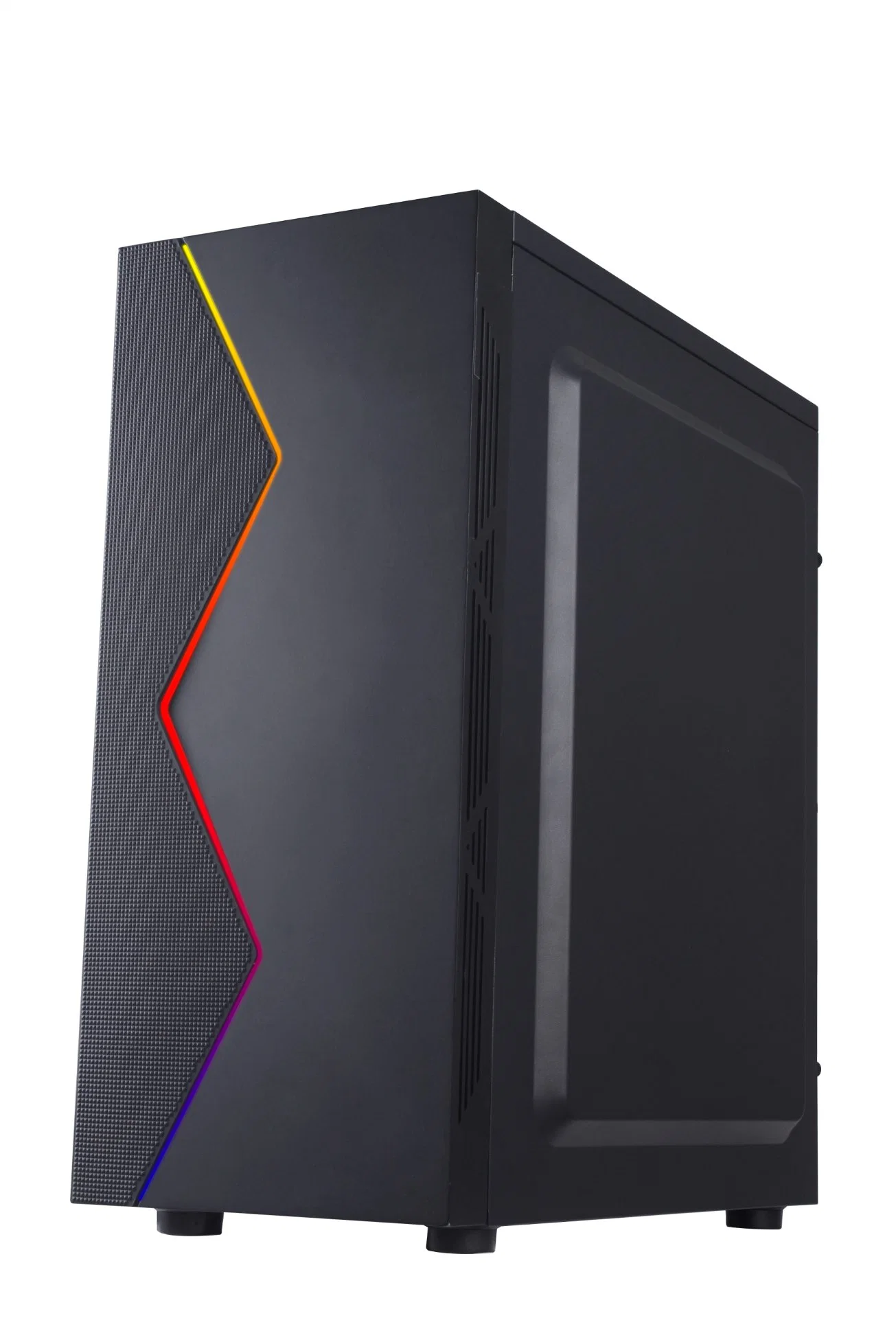 ATX Gaming Computer Case ABS Front PC Cases with LED Strip