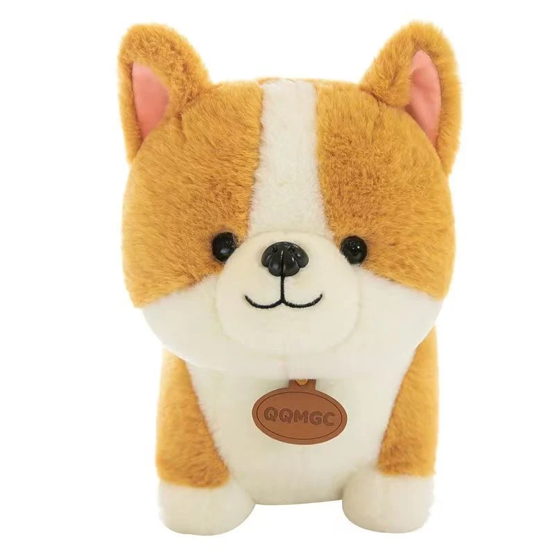 New Brown Dog Doll Corgi Puppy Plush Toy Doll Rag Doll Kids Throw Pillow Bed Gift Woman Dog