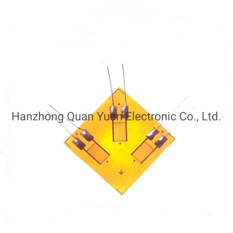 T Rosette Strain Gauge with Three Measuring Grids for Biaxial Stress State