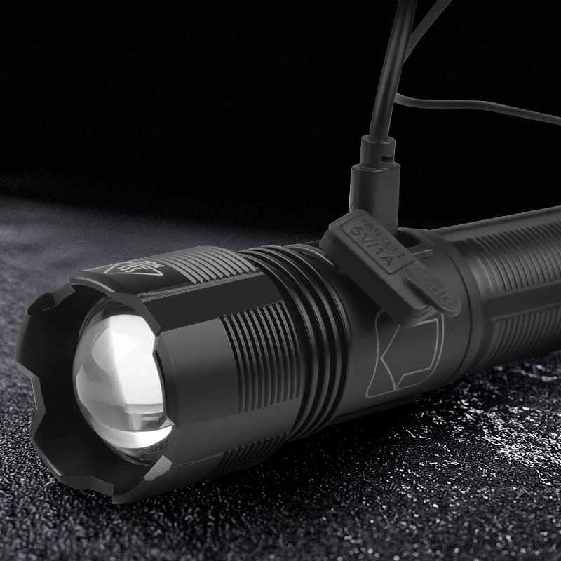 Tactical Torch USB Rechargeable Waterproof Lamp1000lumens Outdoor Camping LED Flashlight