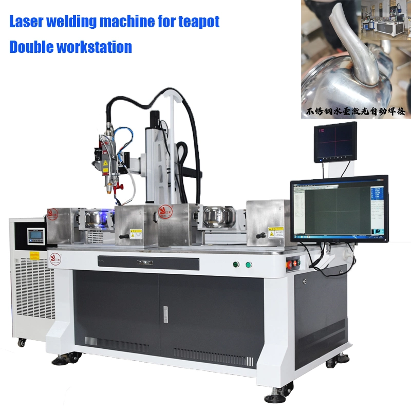 Übersee Ausstellung 2000W 3000W Edelstahl Faser Laser Schweißmaschine In Wasserkessel Teekanne angewendet