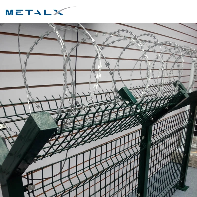 Airport Perimeter Fencing PVC Coated Airport Security Fencing PVC Coated Curved Fence Panels