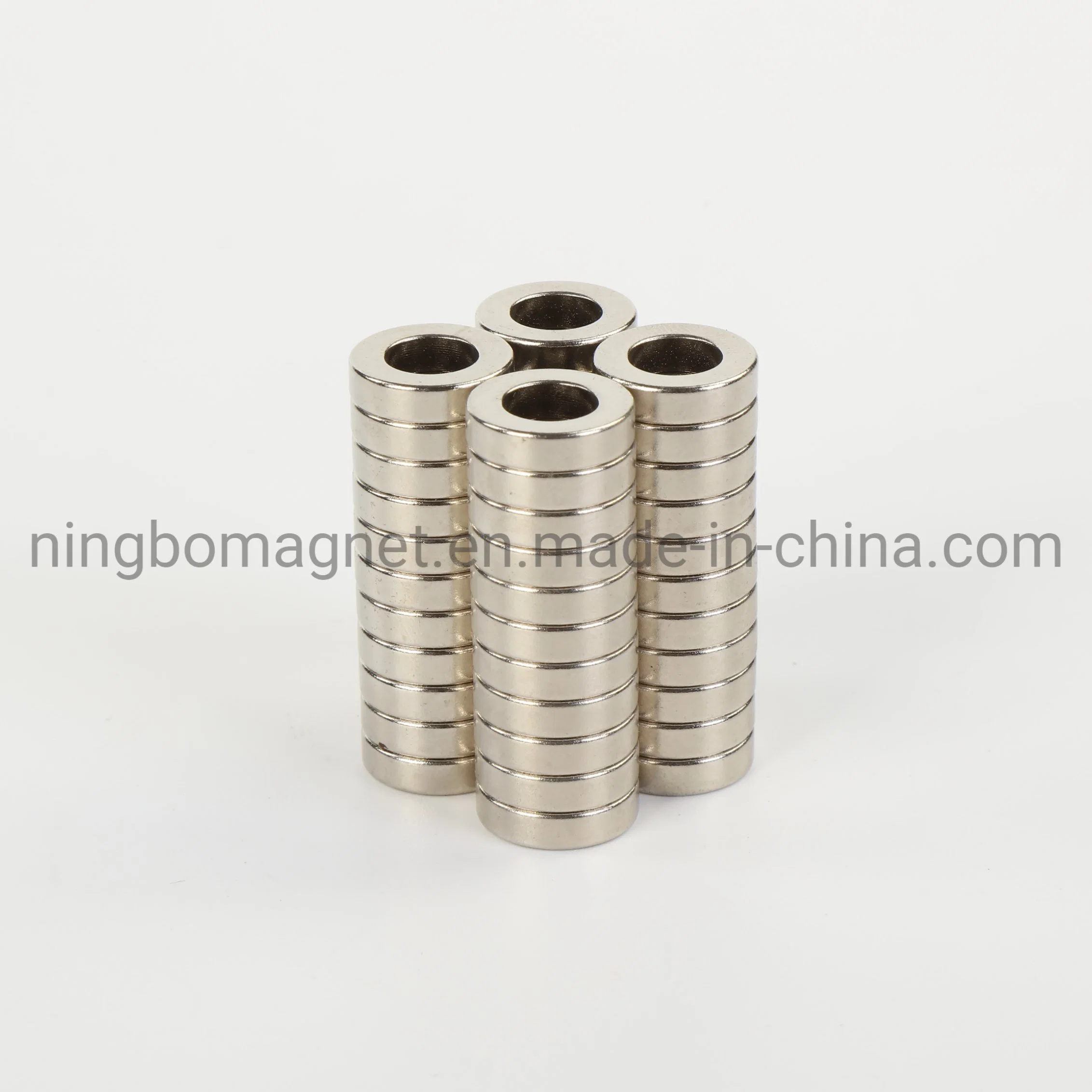 High quality/High cost performance Super Strong Rare Earth Permanent Nickel Coating N42 Ring NdFeB Magnet with Hole for Industrial