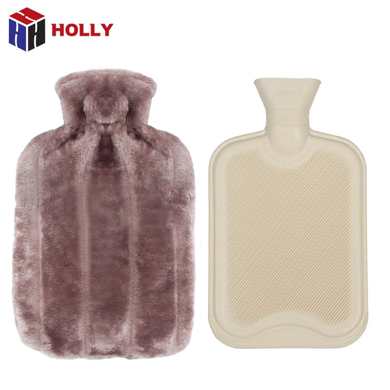 Classics Faux Fur Cover for Hot Water Rubber Bottle Neck Travel Pillow