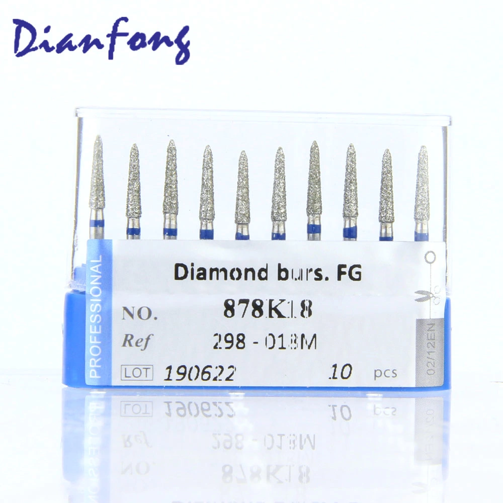 878K18 Medium Grit Torpedo Fg High Speed Ce ISO Certified Dental Diamond Bur Dental Drill