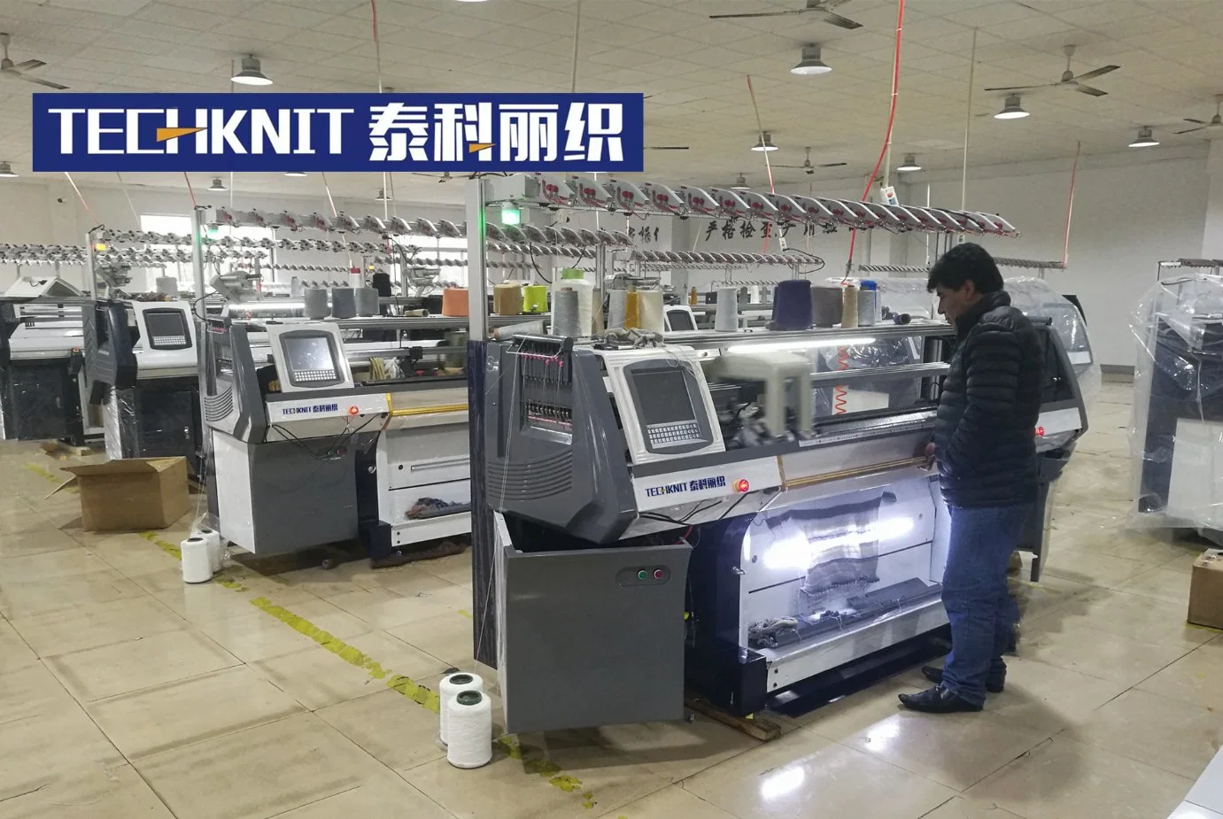 Computerized Jacquard Flat Knitting Machine Use for Scarf, Sweater, Cap