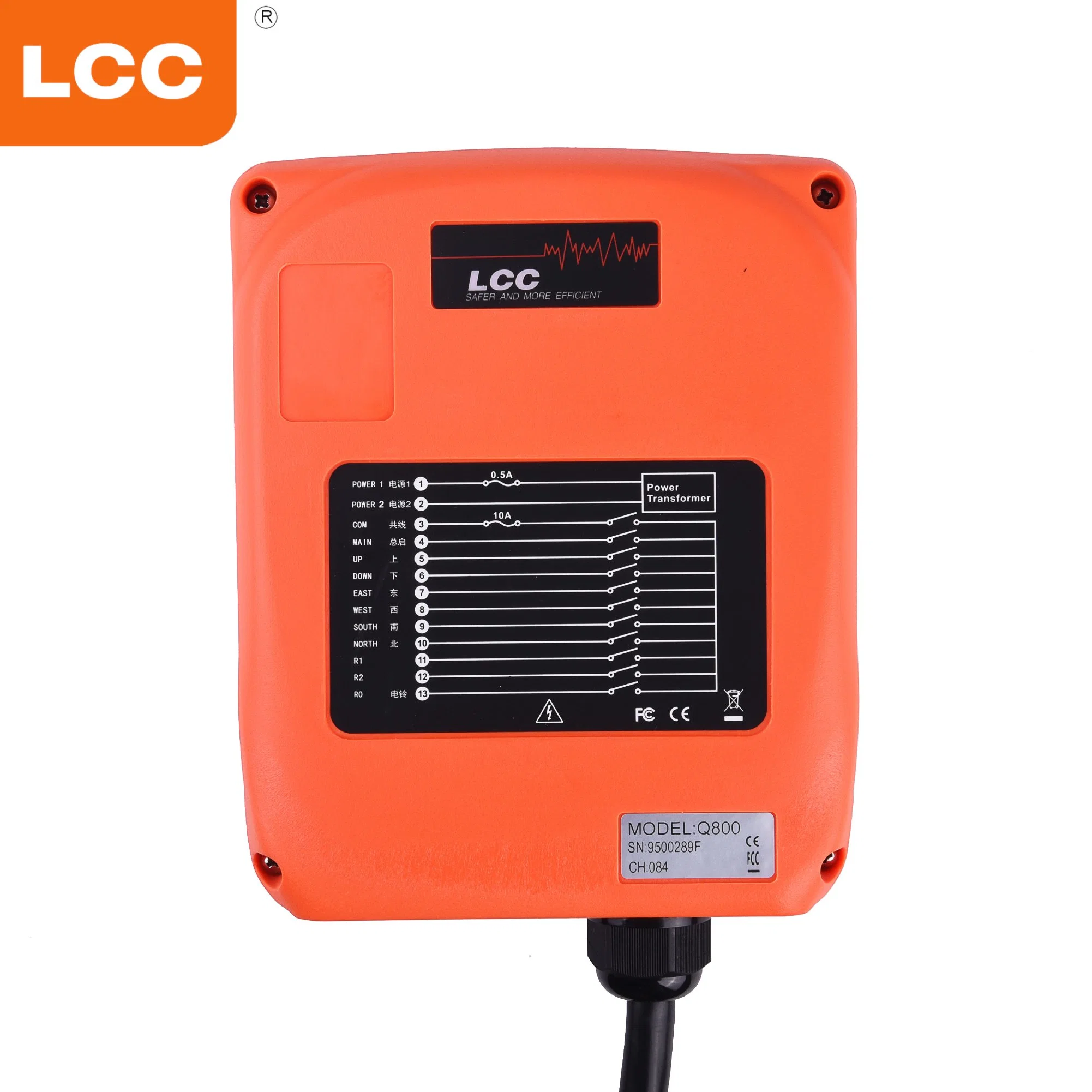 Q800 Lcc 12 Volt 8 Button Winch Radio Remote Control for Hoist Crane